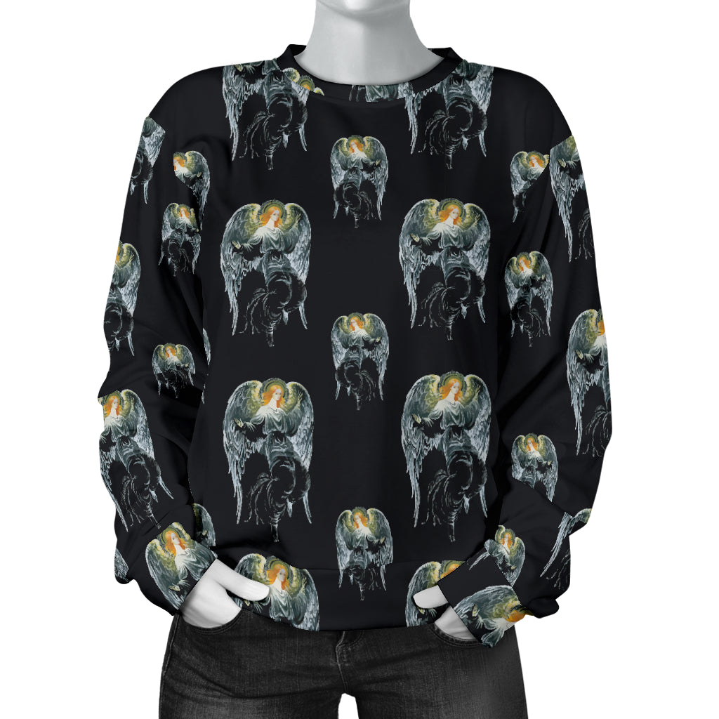 Angel with Wings Cute Design Print Women Long Sleeve Sweatshirt