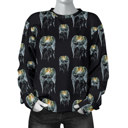 Angel with Wings Cute Design Print Women Long Sleeve Sweatshirt