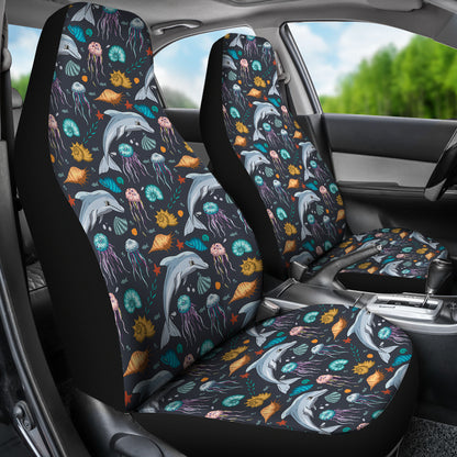 Underwater Dolphin Print Design LKS304 Car Seat Covers
