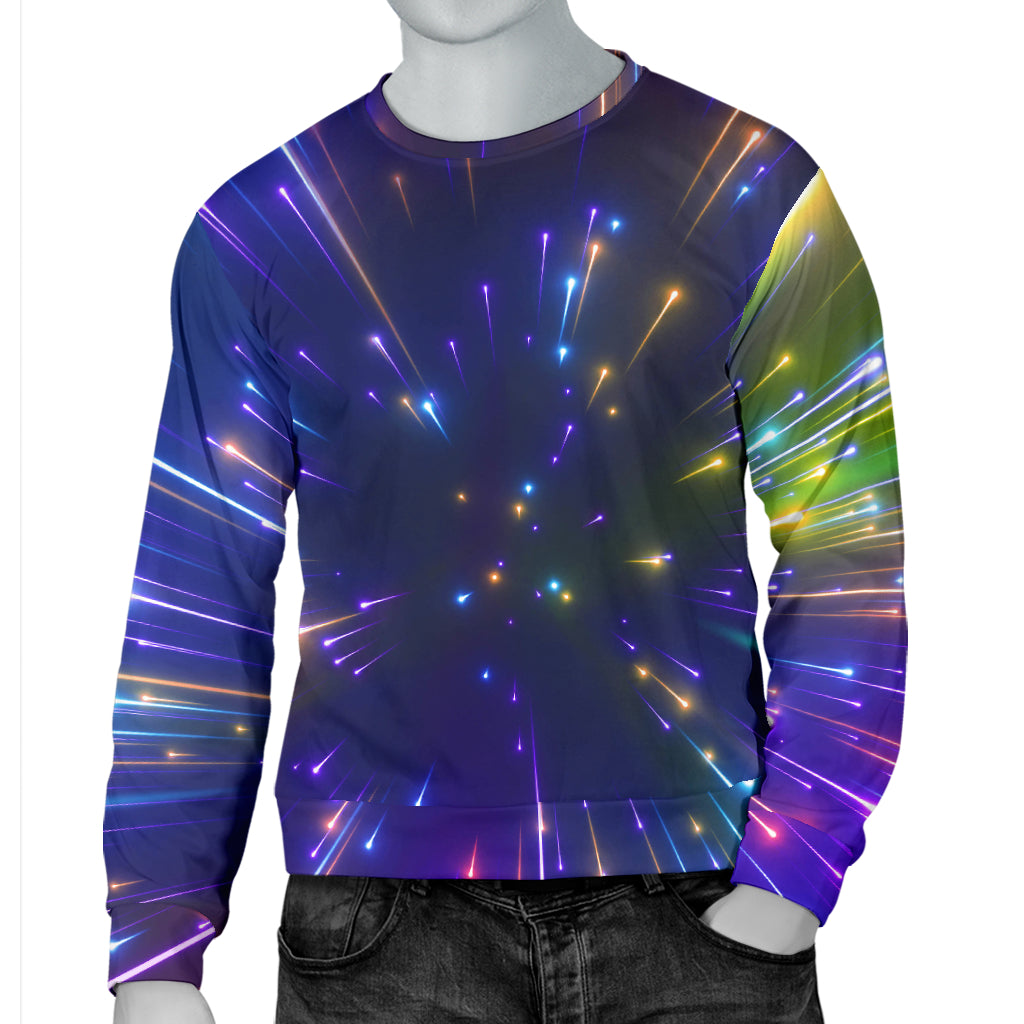 Celestial Rainbow Speed Light Men Long Sleeve Sweatshirt