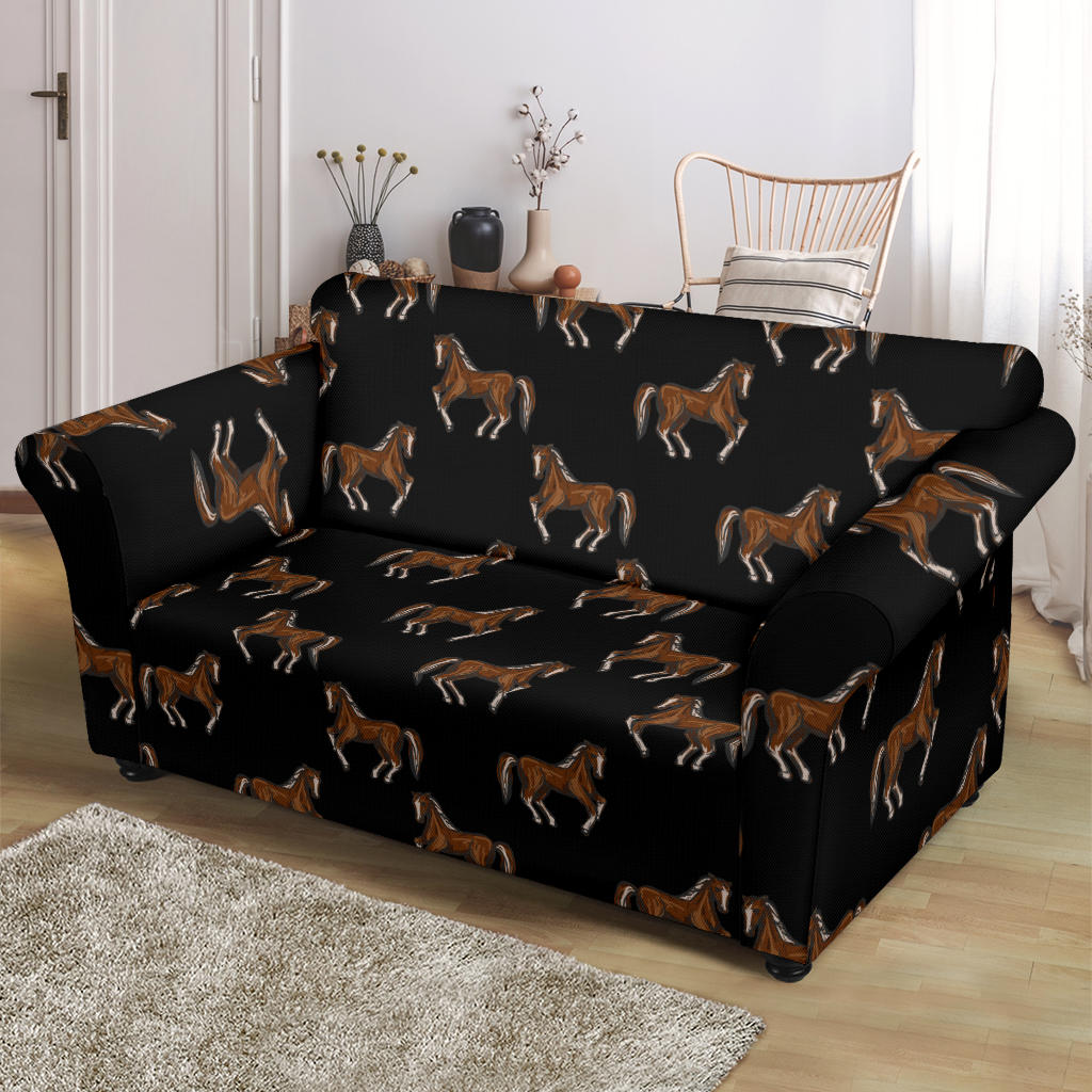 Horse Print Design LKS3010 Loveseat Couch Slipcover