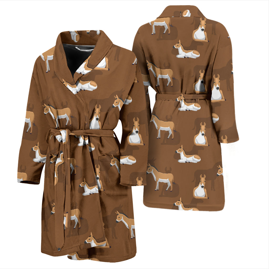 Donkey Print Design LKS401 Men Bathrobe