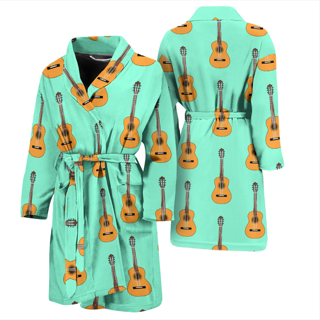 Acoustic Guitar Print Design LKS403 Men Bathrobe