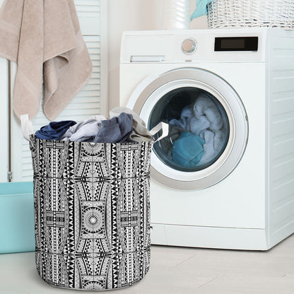 Polynesian Tattoo Design Laundry Basket