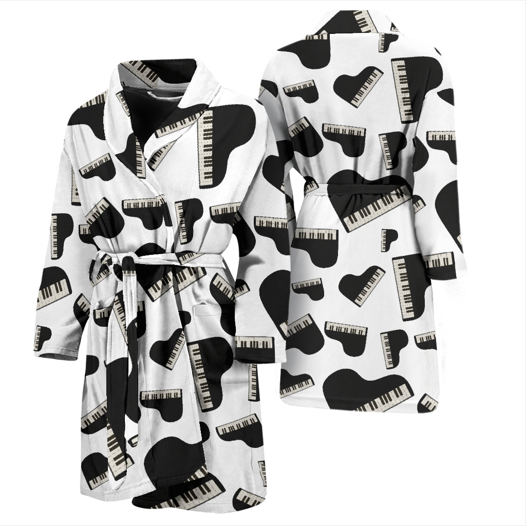 Piano Print Design LKS405 Men Bathrobe