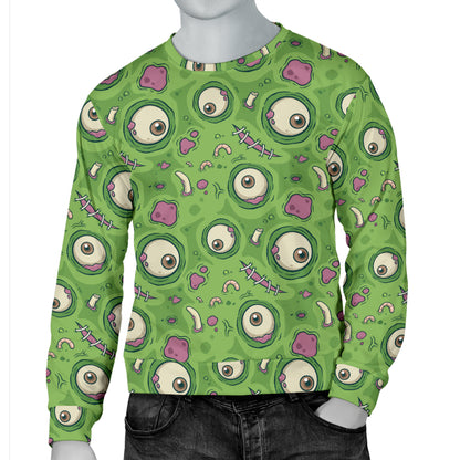 Zombie Eyes Design Pattern Print Men Long Sleeve Sweatshirt