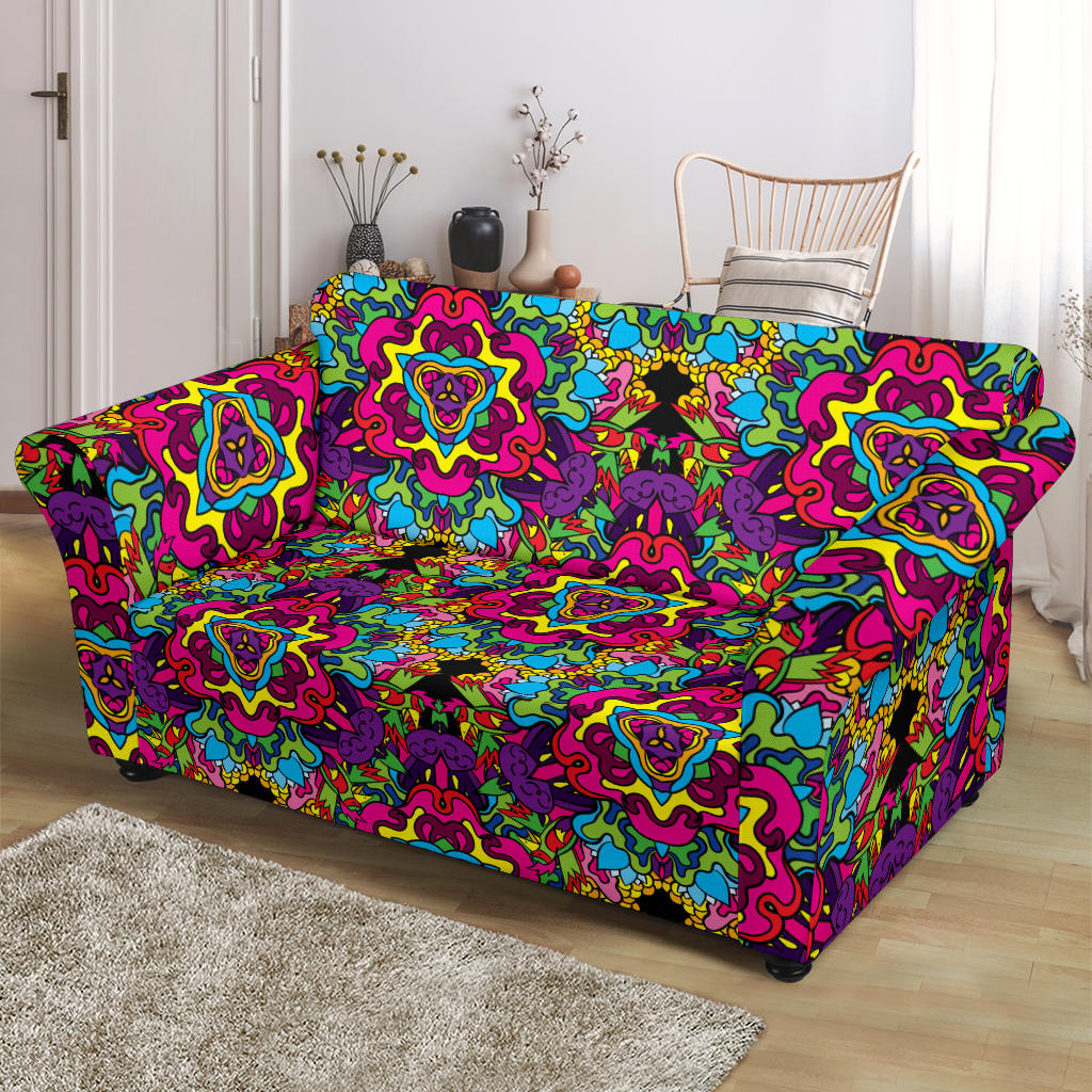 Trippy Print Design LKS303 Loveseat Couch Slipcover