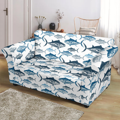 Tuna Fish Print Design LKS303 Loveseat Couch Slipcover