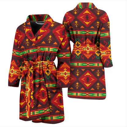 Southwest Pattern Print Design LKS309 Men Bathrobe