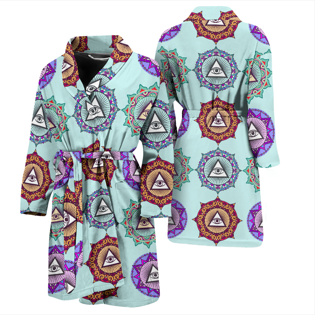 Third Eye Print Design LKS302 Men Bathrobe