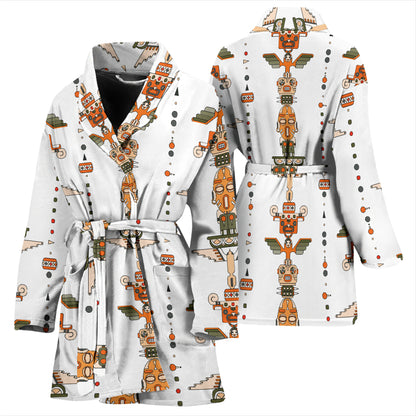 Totem Print Design LKS302 Women Bathrobe