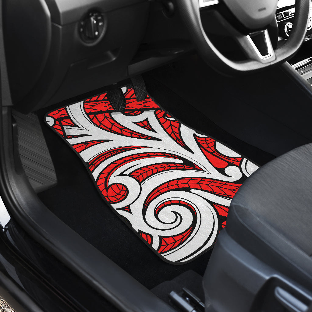 Maori Polynesian Themed Design Print Car Floor Mats Front Back