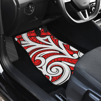 Maori Polynesian Themed Design Print Car Floor Mats Front Back