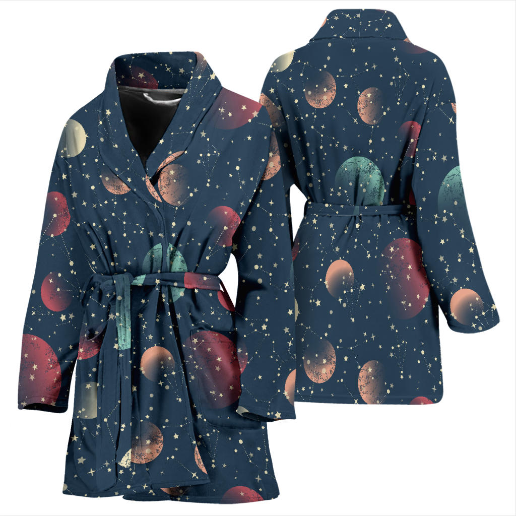 Cosmic Pattern Print Design 04 Women Bathrobe