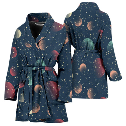 Cosmic Pattern Print Design 04 Women Bathrobe