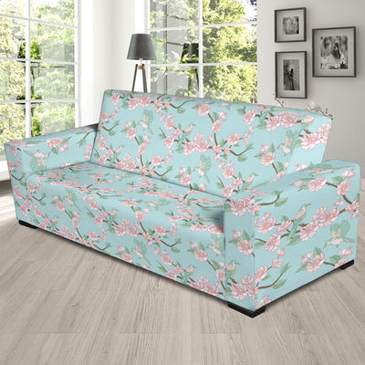 Cherry Blossom Pattern Print Design 02 Sofa Slipcover