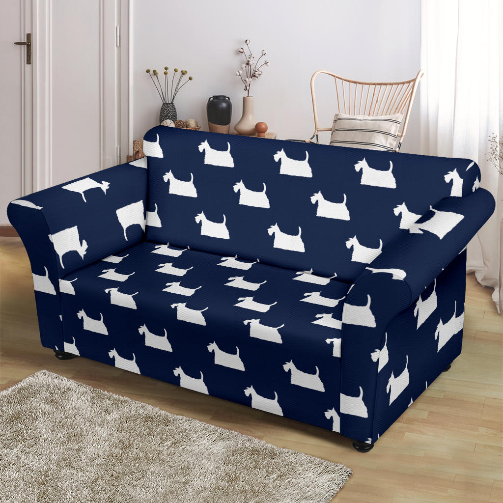 Scottish Terriers Print Design LKS303 Loveseat Couch Slipcover