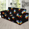 Rainbow Unicorn Pattern Print Design A03 Sofa Slipcover