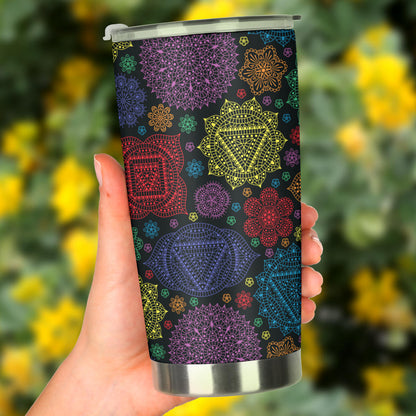 Chakra Mandala Print Pattern Tumbler