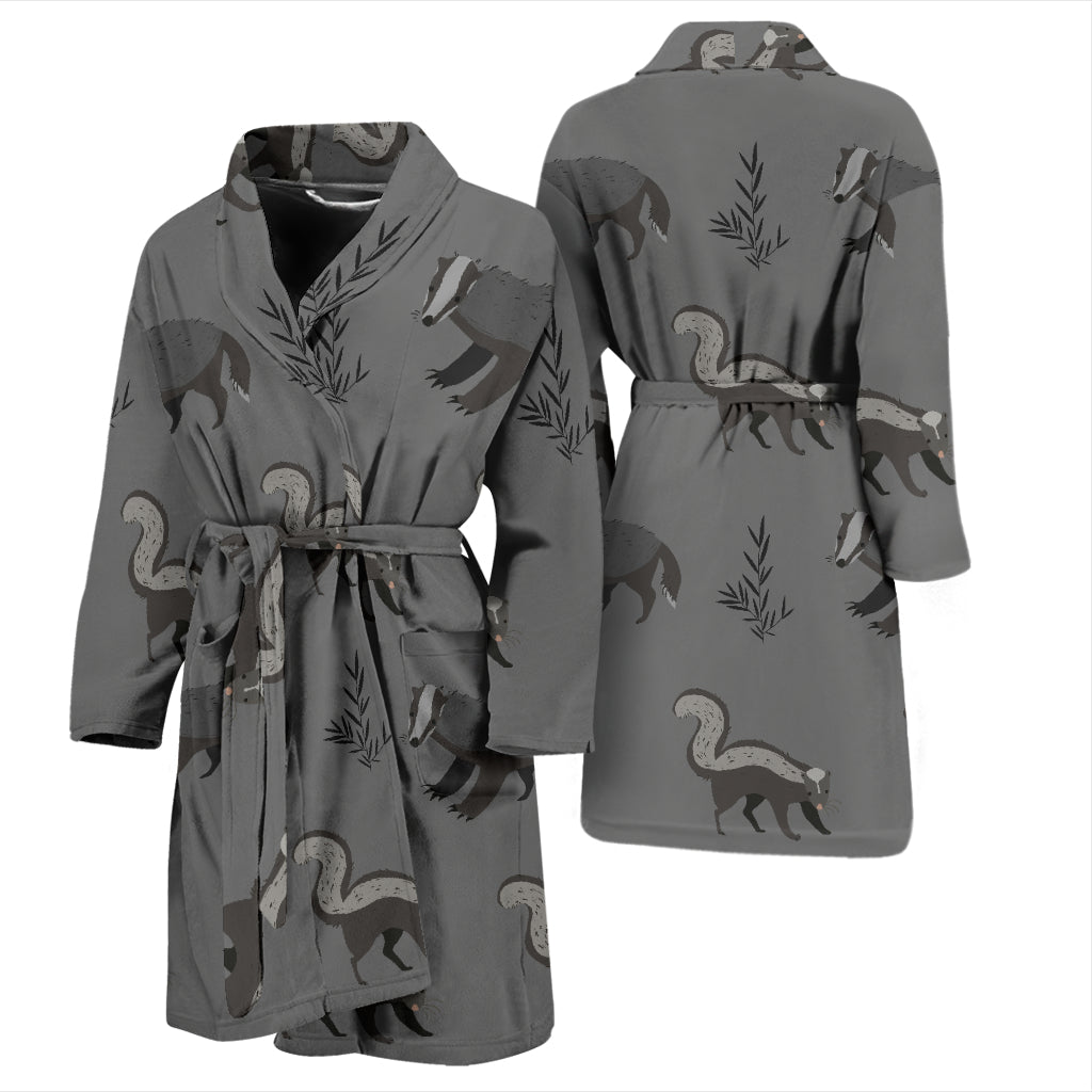 Skunk Print Design LKS301 Men Bathrobe