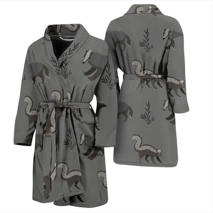 Skunk Print Design LKS301 Men Bathrobe