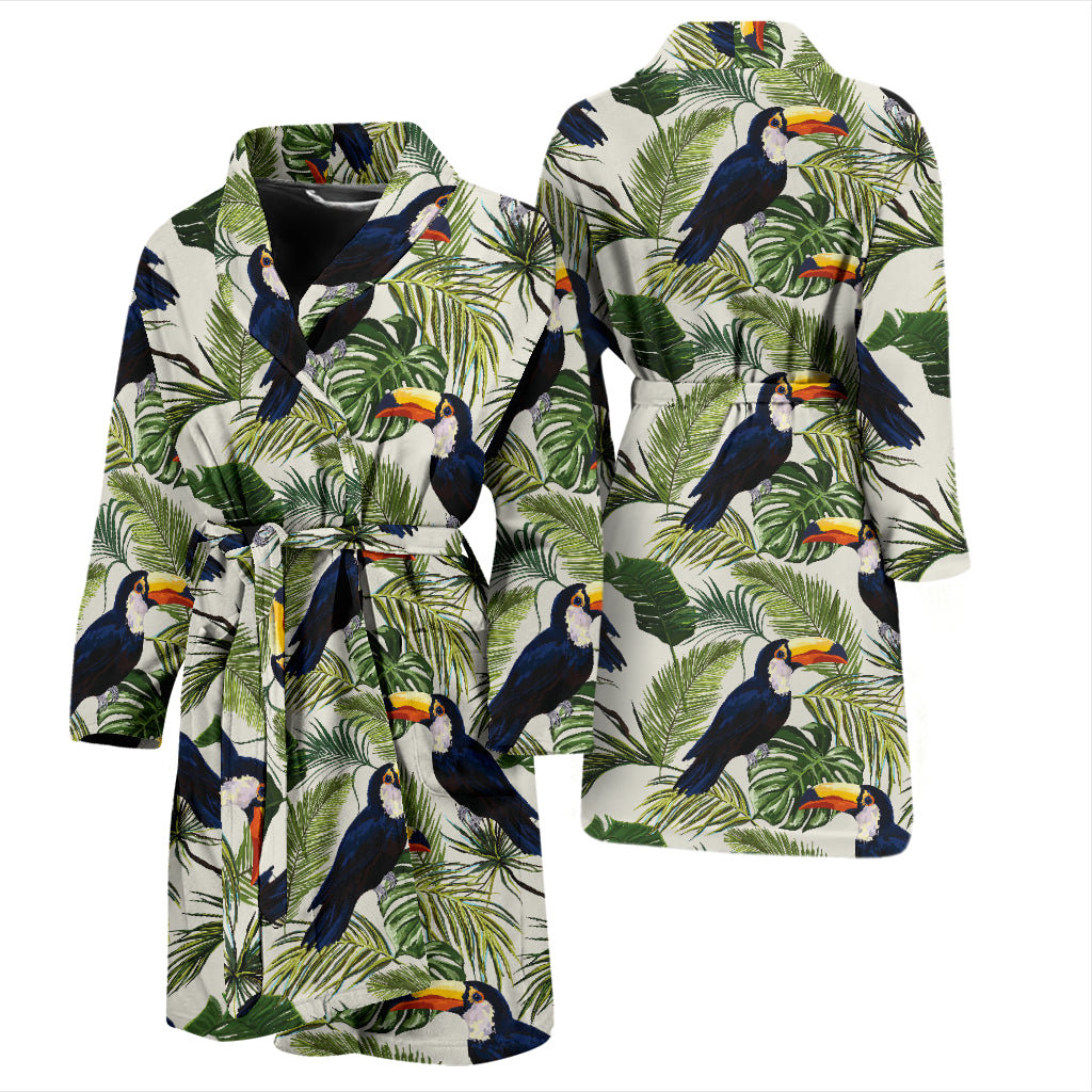 Toucan Print Design LKS308 Men Bathrobe