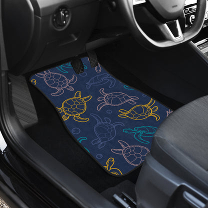 Sea Turtle Baby Print Car Floor Mats Front Back