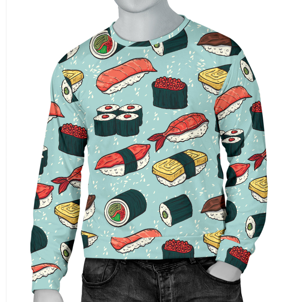 Sushi Pattern Design Men Long Sleeve Sweatshirt