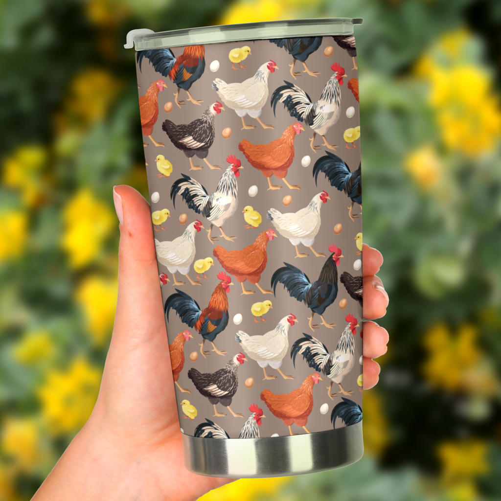 Chicken Evolution Pattern Tumbler