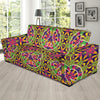 Peace Sign Pattern Print Design A04 Sofa Slipcover