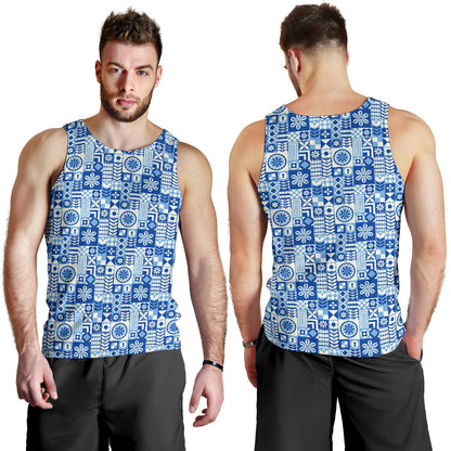 Swedish Print Pattern Men Tank Top