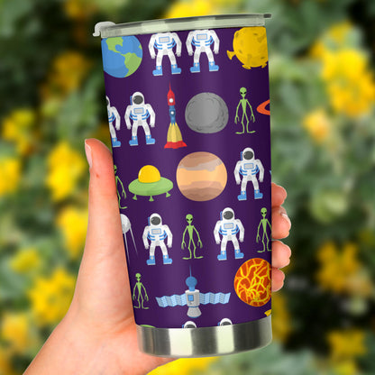 Alien Astronaut Planet Tumbler