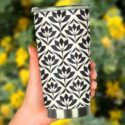 Lotus Pattern Print Tumbler