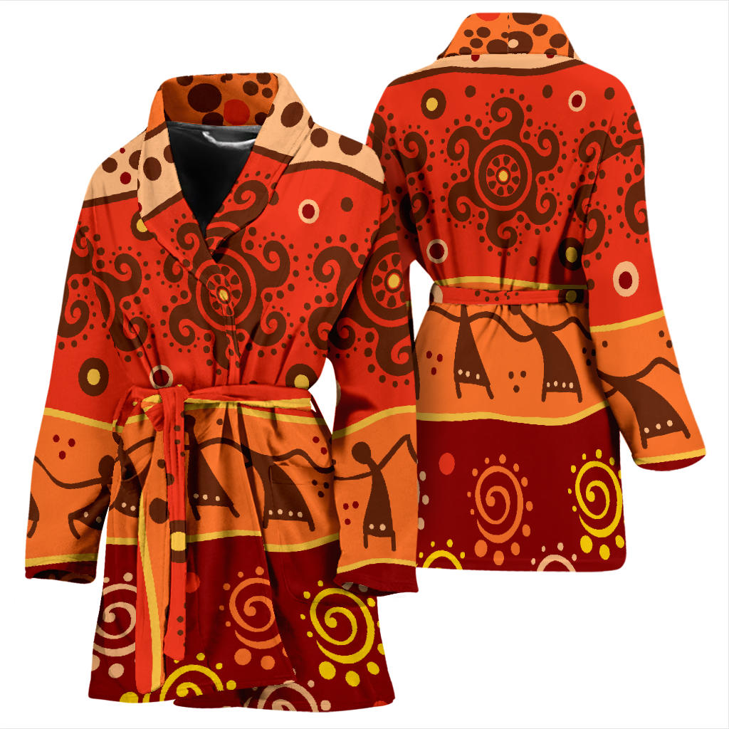 African Pattern Print Design 04 Women Bathrobe