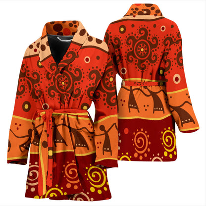 African Pattern Print Design 04 Women Bathrobe
