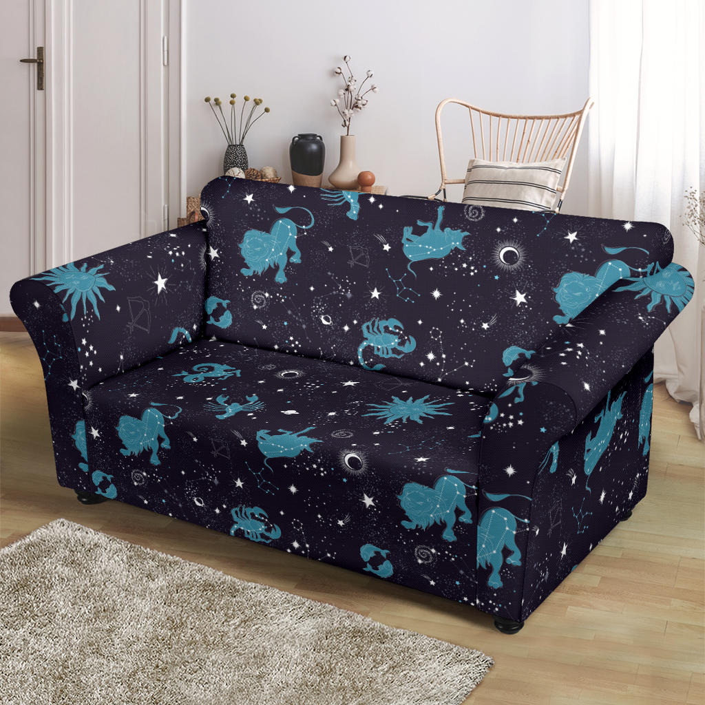Zodiac Print Design LKS303 Loveseat Couch Slipcover