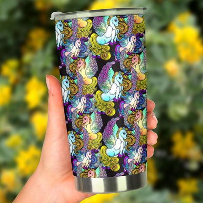Unicorn With Wings Print Pattern Tumbler
