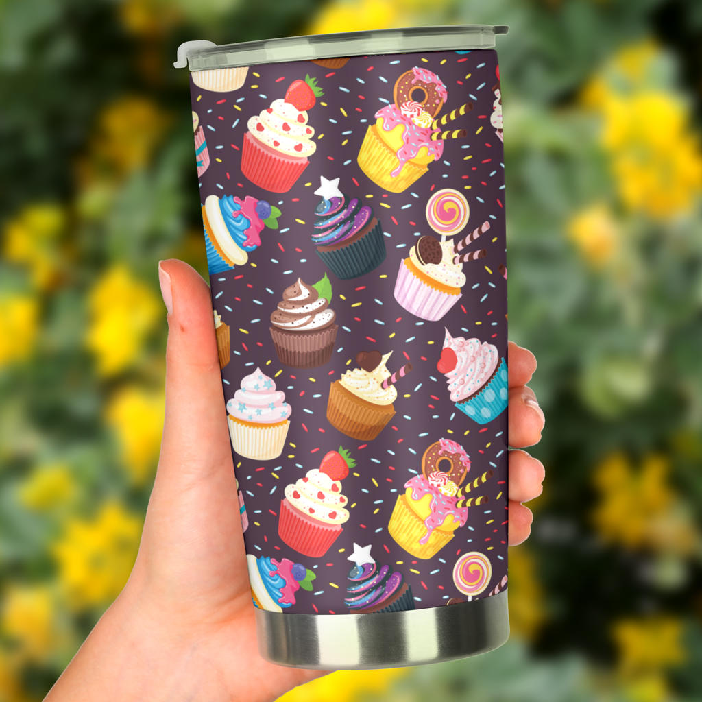 Cupcakes Party Print Pattern Tumbler