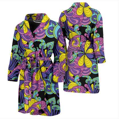 Trippy Print Design LKS305 Men Bathrobe