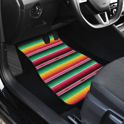 Mexican Blanket Classic Print Pattern Car Floor Mats Front Back