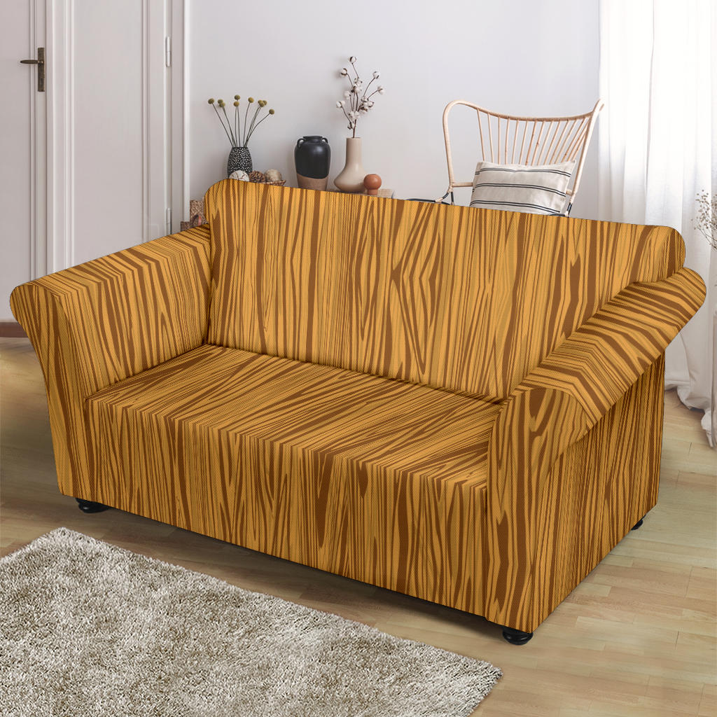 Wood Texture Print Design LKS301 Loveseat Couch Slipcover