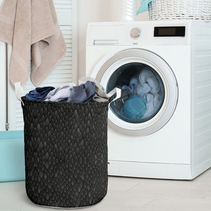 Snake Skin Black Print Laundry Basket