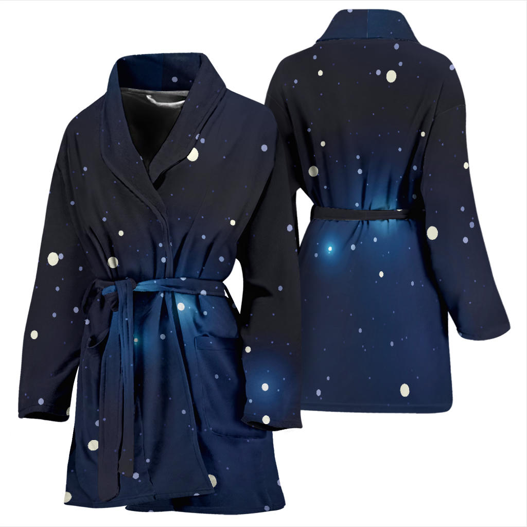 Night sky Pattern Print Design A02 Women Bathrobe