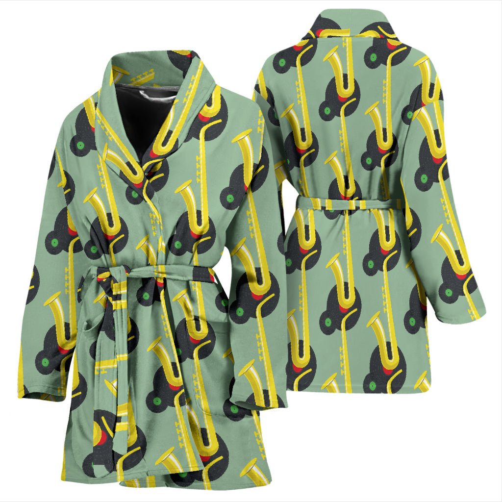 Saxophone Print Design LKS405 Women Bathrobe