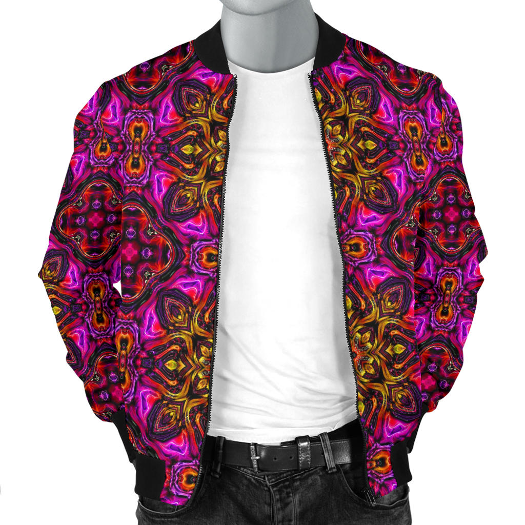 kaleidoscope Abstract Print Design Men Bomber Jacket