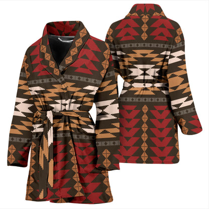 Native Pattern Print Design A02 Women Bathrobe