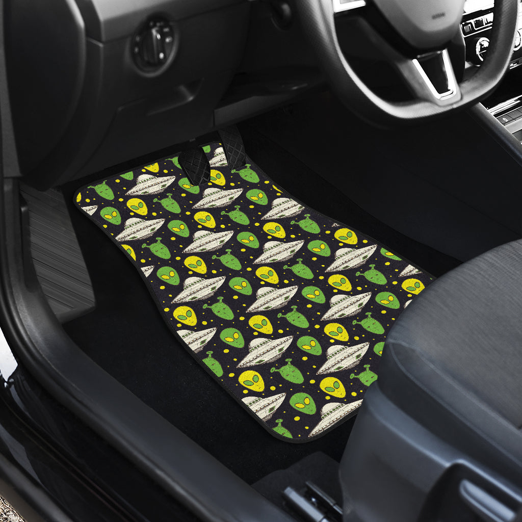 Alien UFO Pattern Car Floor Mats Front Back