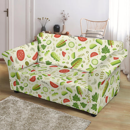Salad Vegetable Print Design LKS302 Loveseat Couch Slipcover