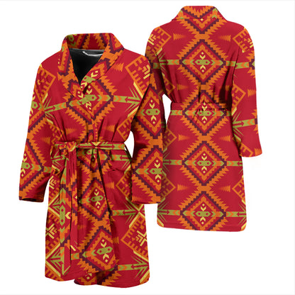 Southwest Pattern Print Design LKS305 Men Bathrobe