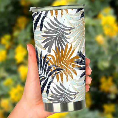 Colorful Tropical Palm Leaves Tumbler